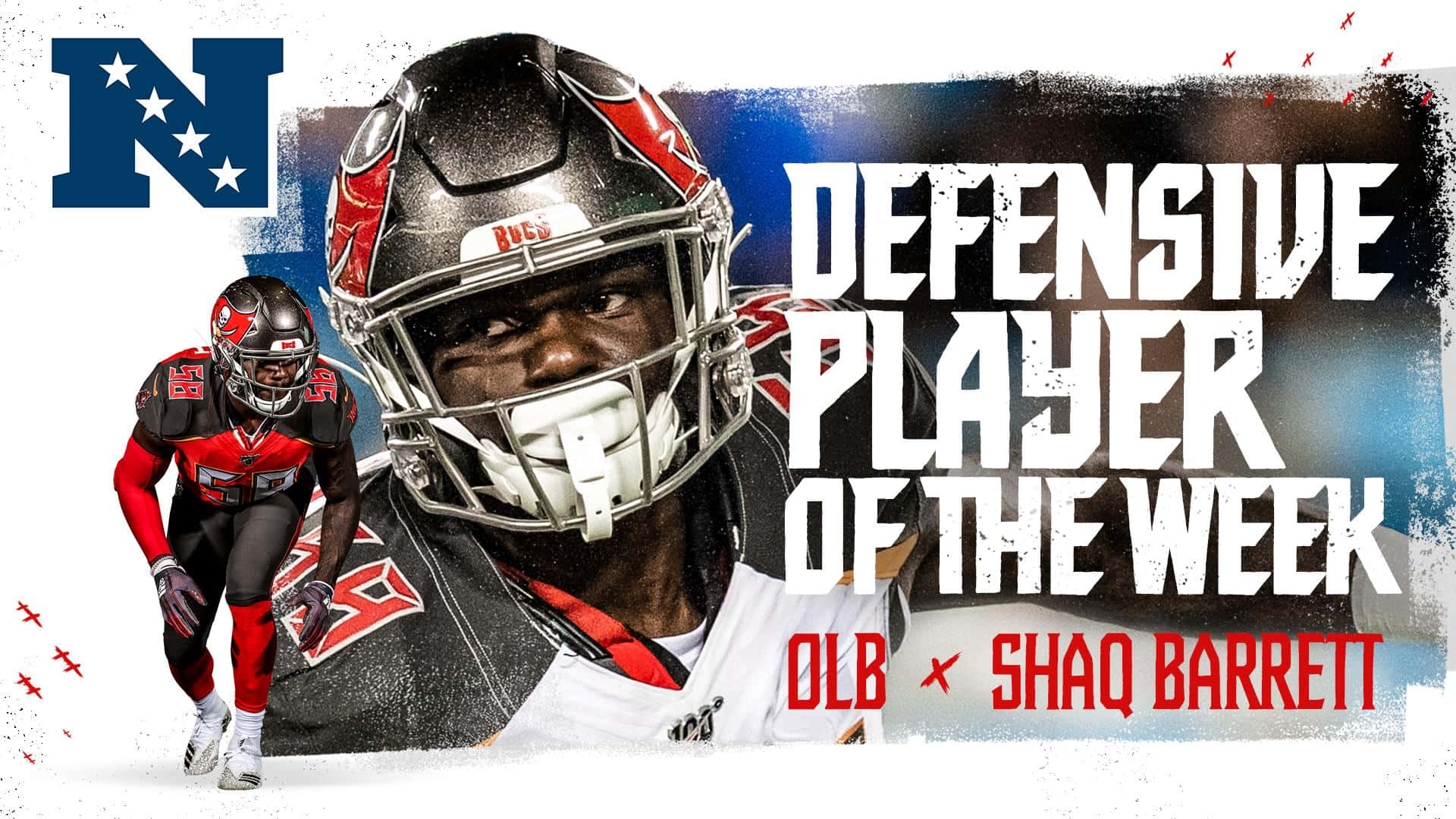 Shaquil Barrett Defensive Player Of The Week Poster Wallpaper