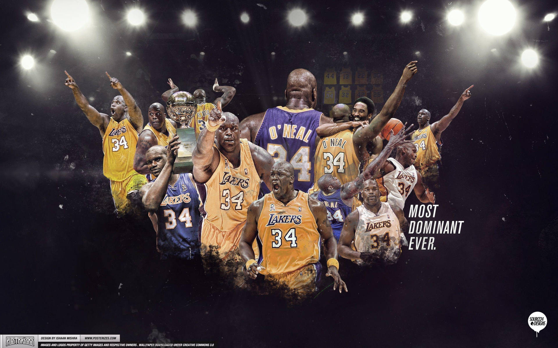Shaquille O'Neal LA Lakers tapet Wallpaper