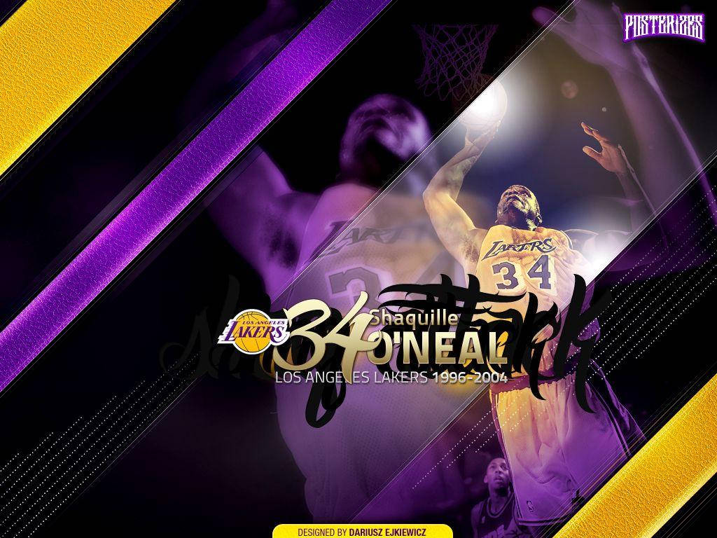 Download Shaquille O'neal La Lakers Wallpaper