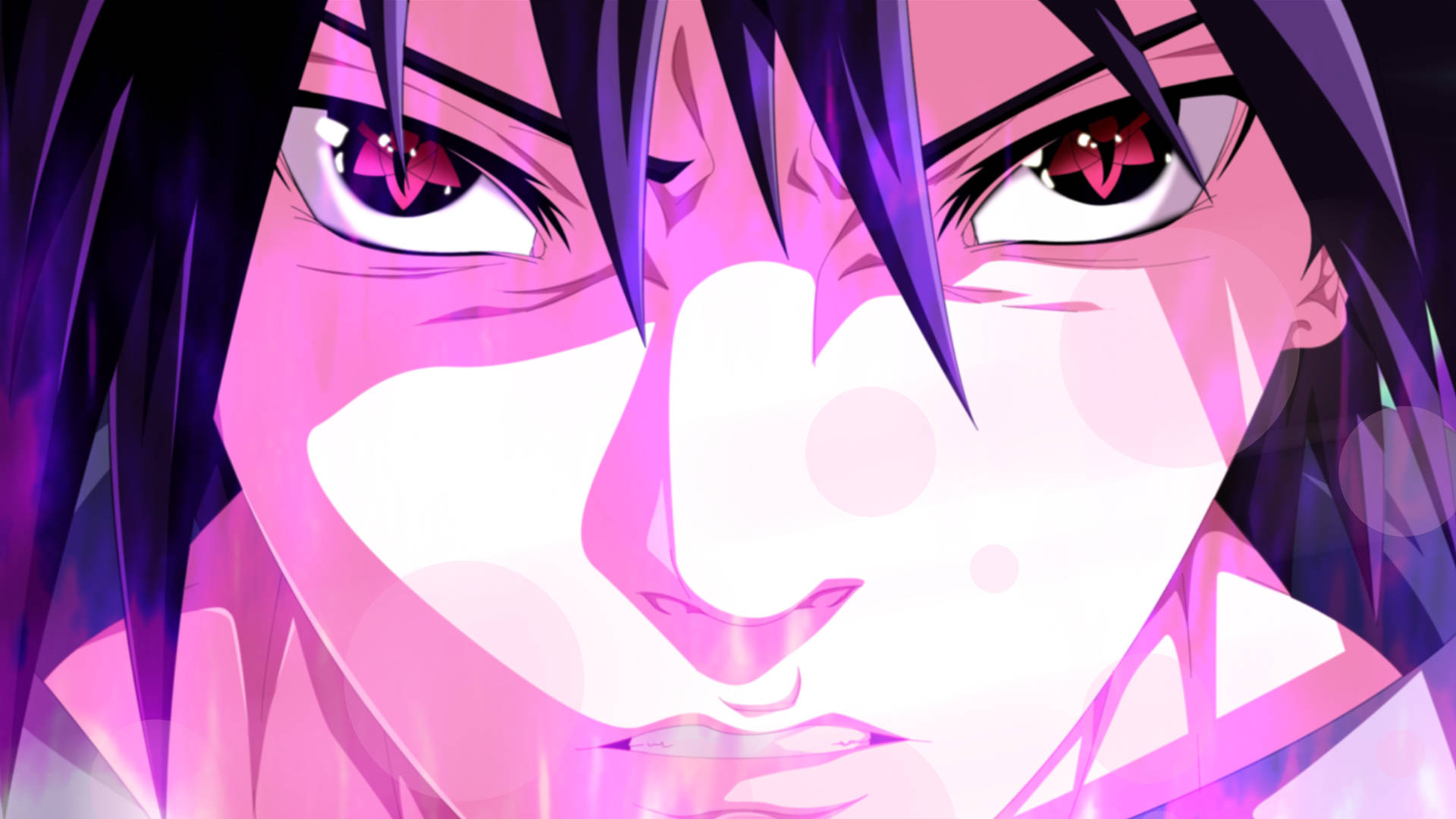 Sharingan Live Sasuke Close-up Background