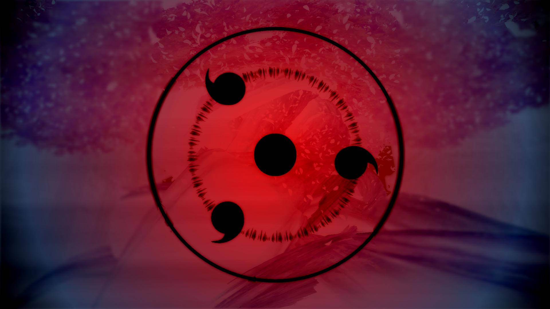 Sharingan Live Triple Tomoe Red Aesthetic Background