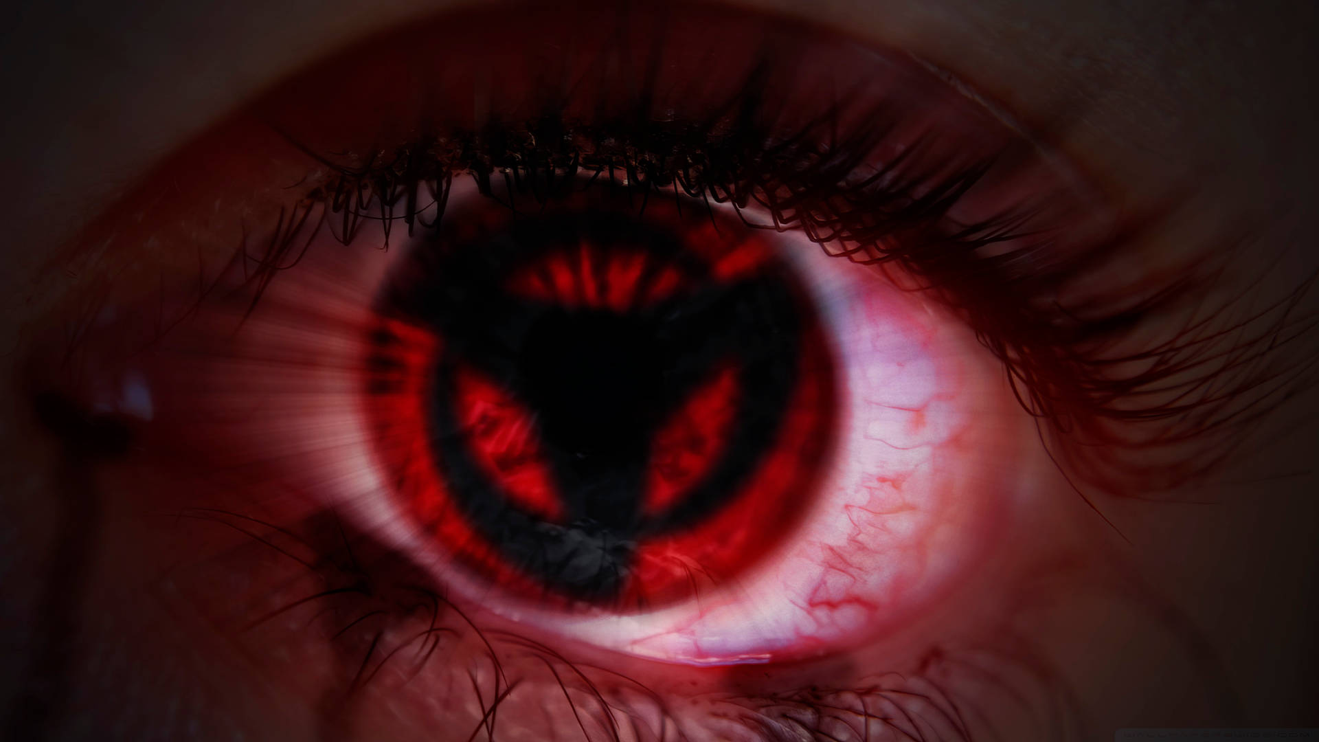 Sharingan Live With Red Eye Background