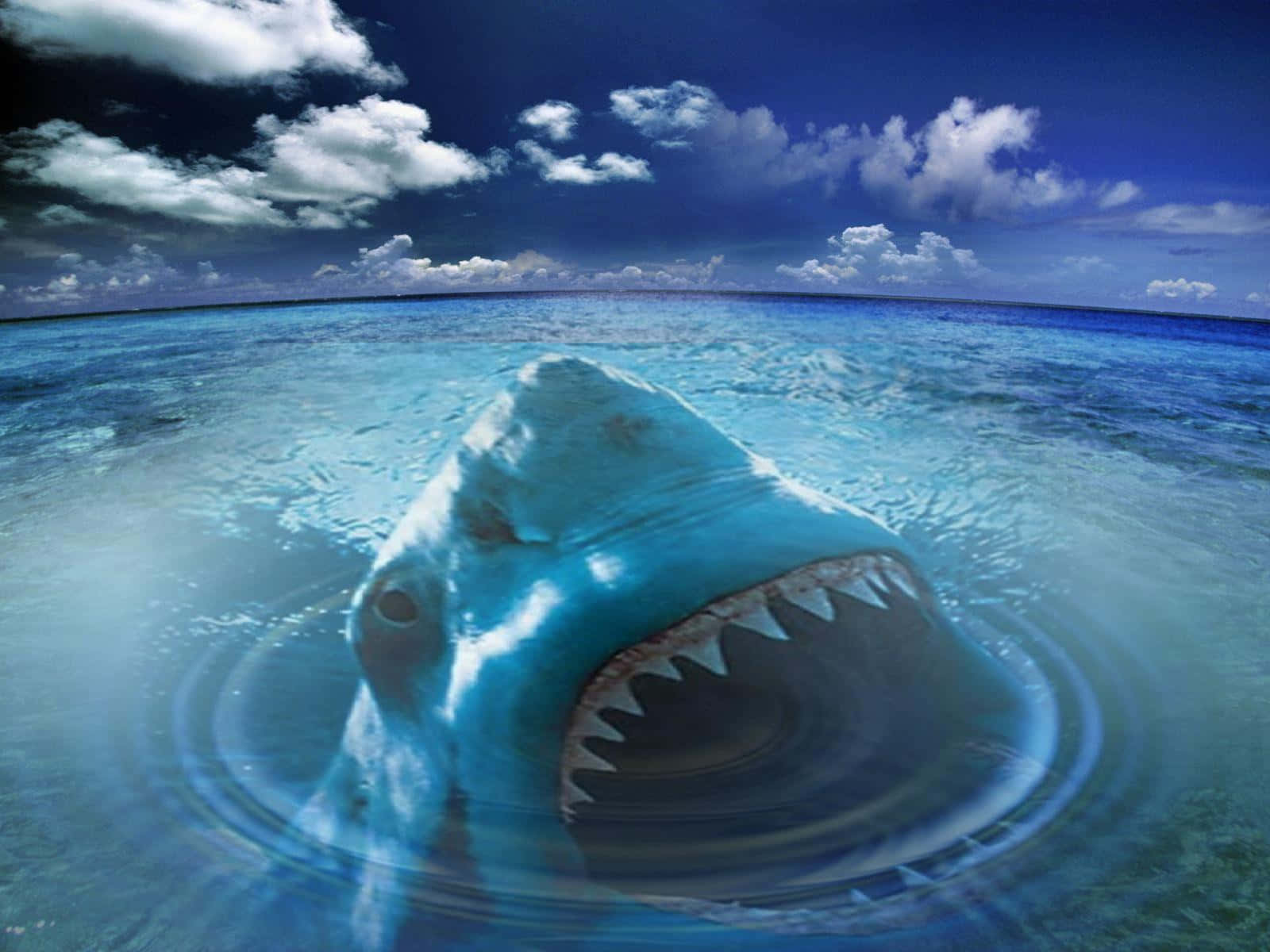 Taucheein In Den Ozean Und Steh Einem Hai Von Angesicht Zu Angesicht Gegenüber!