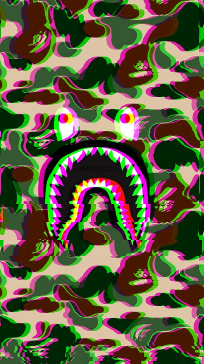 Pola Camouflage Bape Hiu Wallpaper