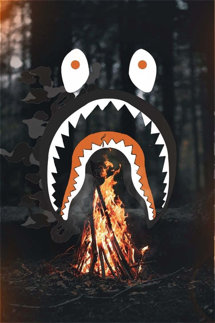 Art De Feu De Camp De Requin Bape Fond d'écran