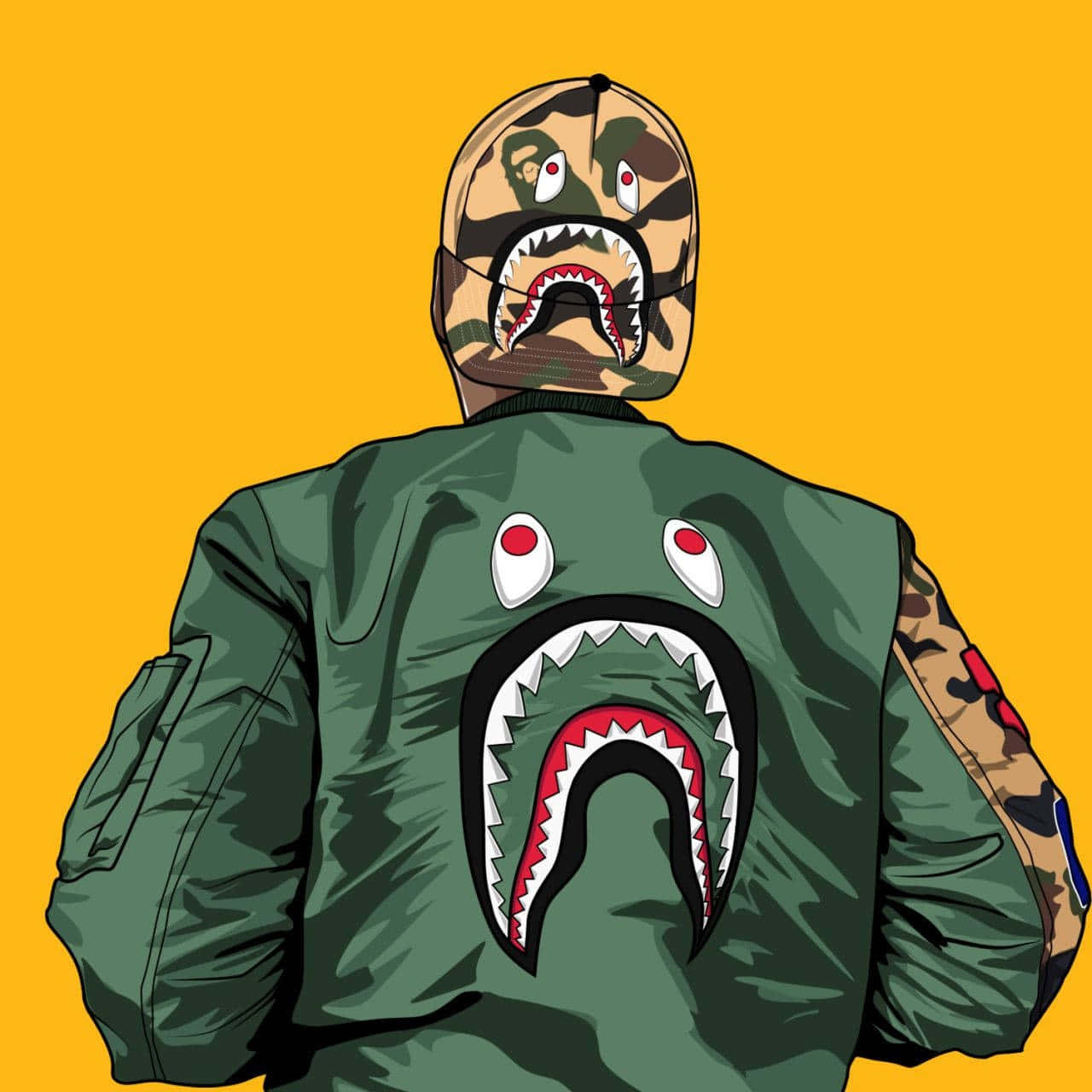 Shark Hoodie Grafische Kunst Achtergrond