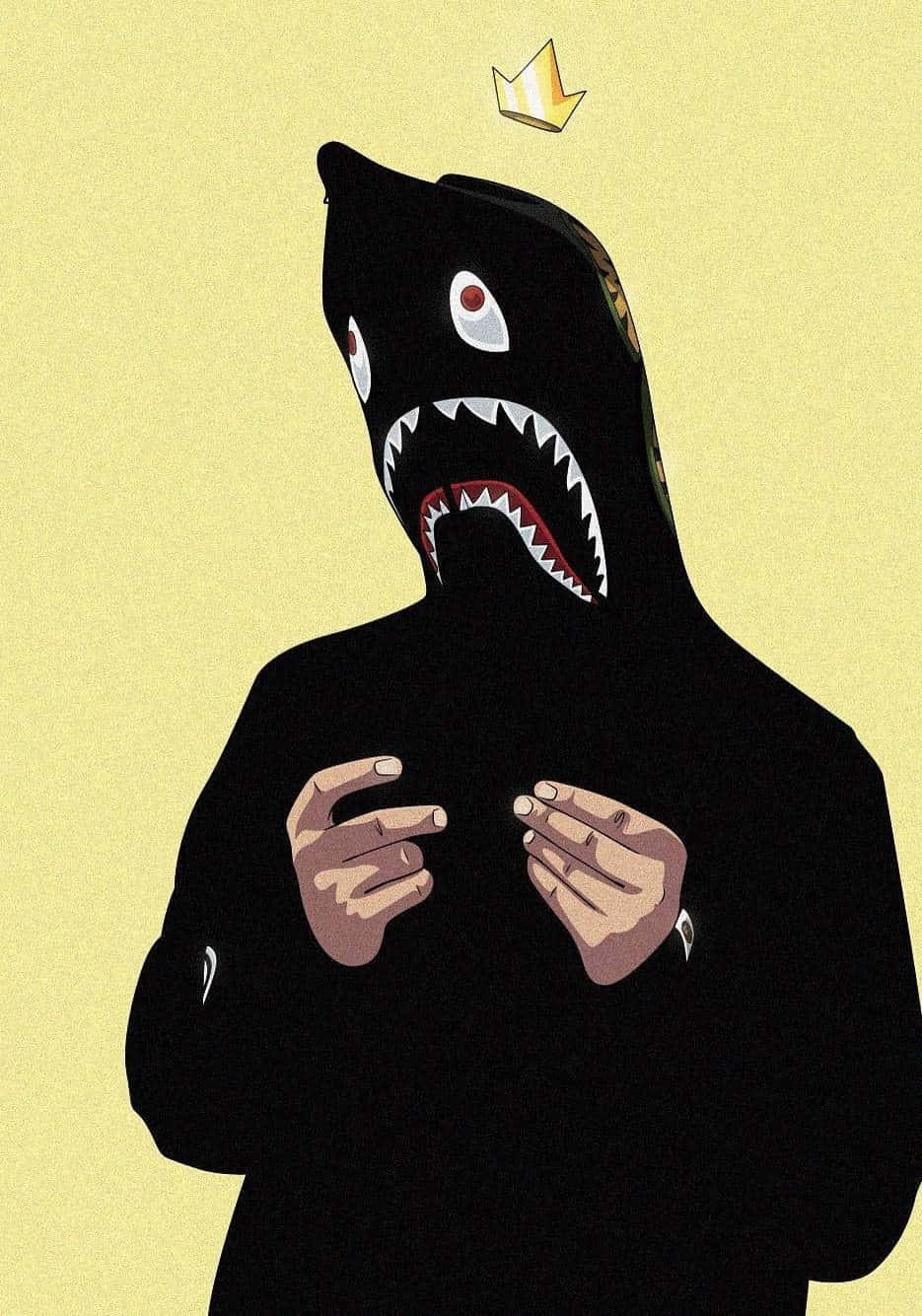 Shark Hoodie Illustration Wallpaper
