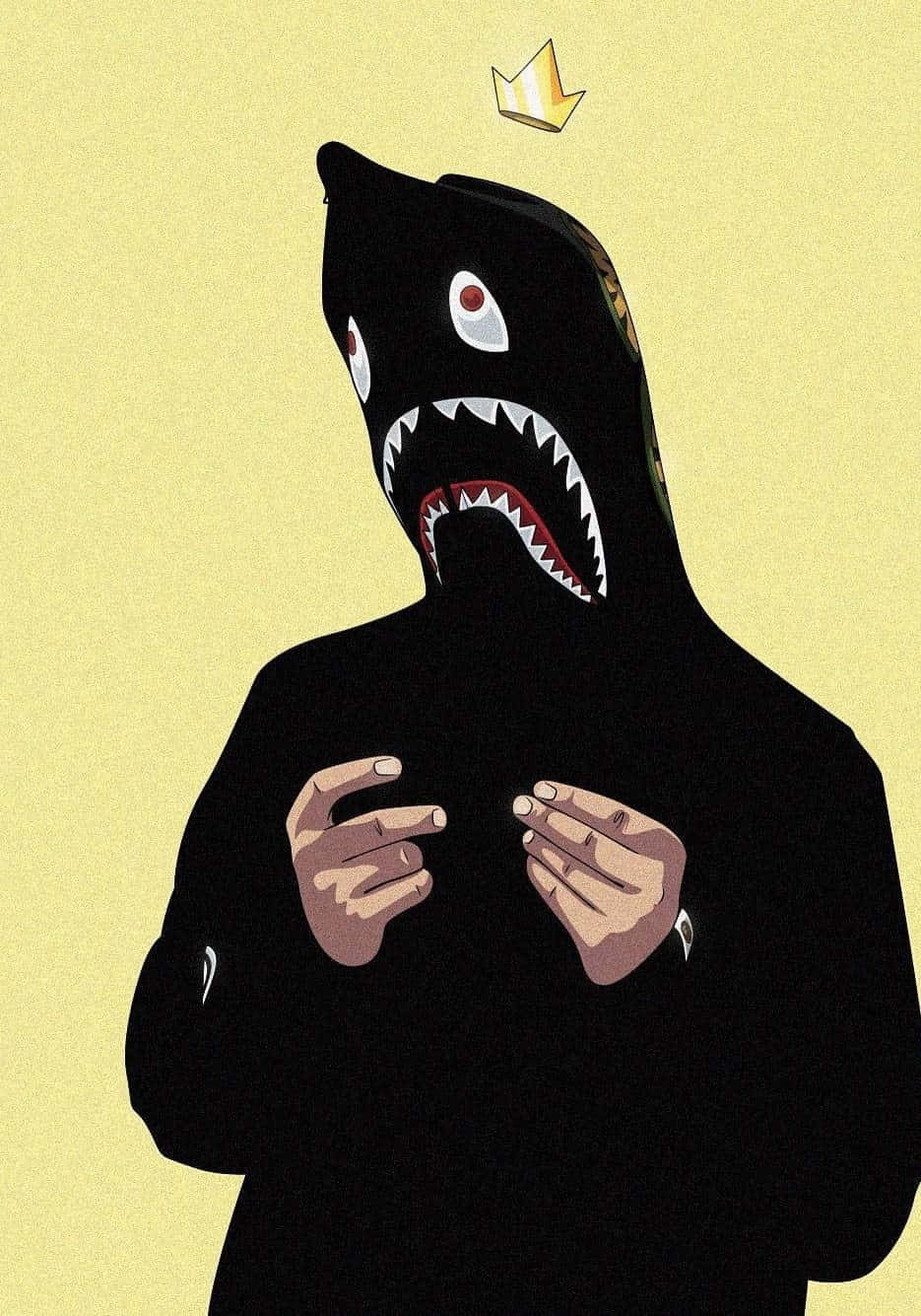 Illustration De Sweat À Capuche Requin Fond d'écran