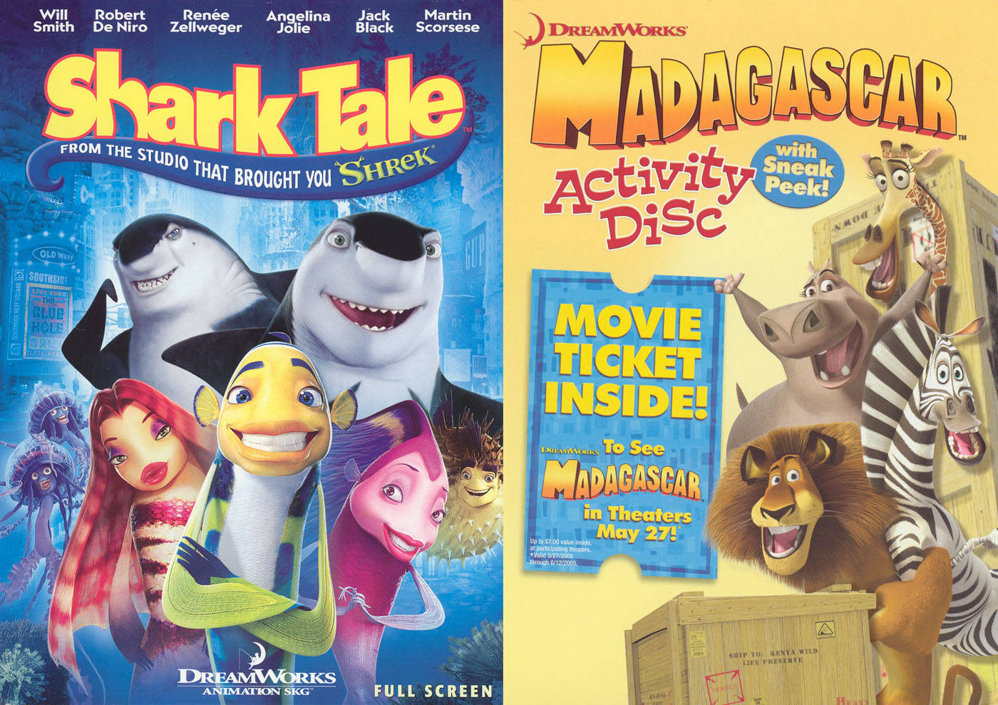 Shark Tale And Madagascar Posters Wallpaper