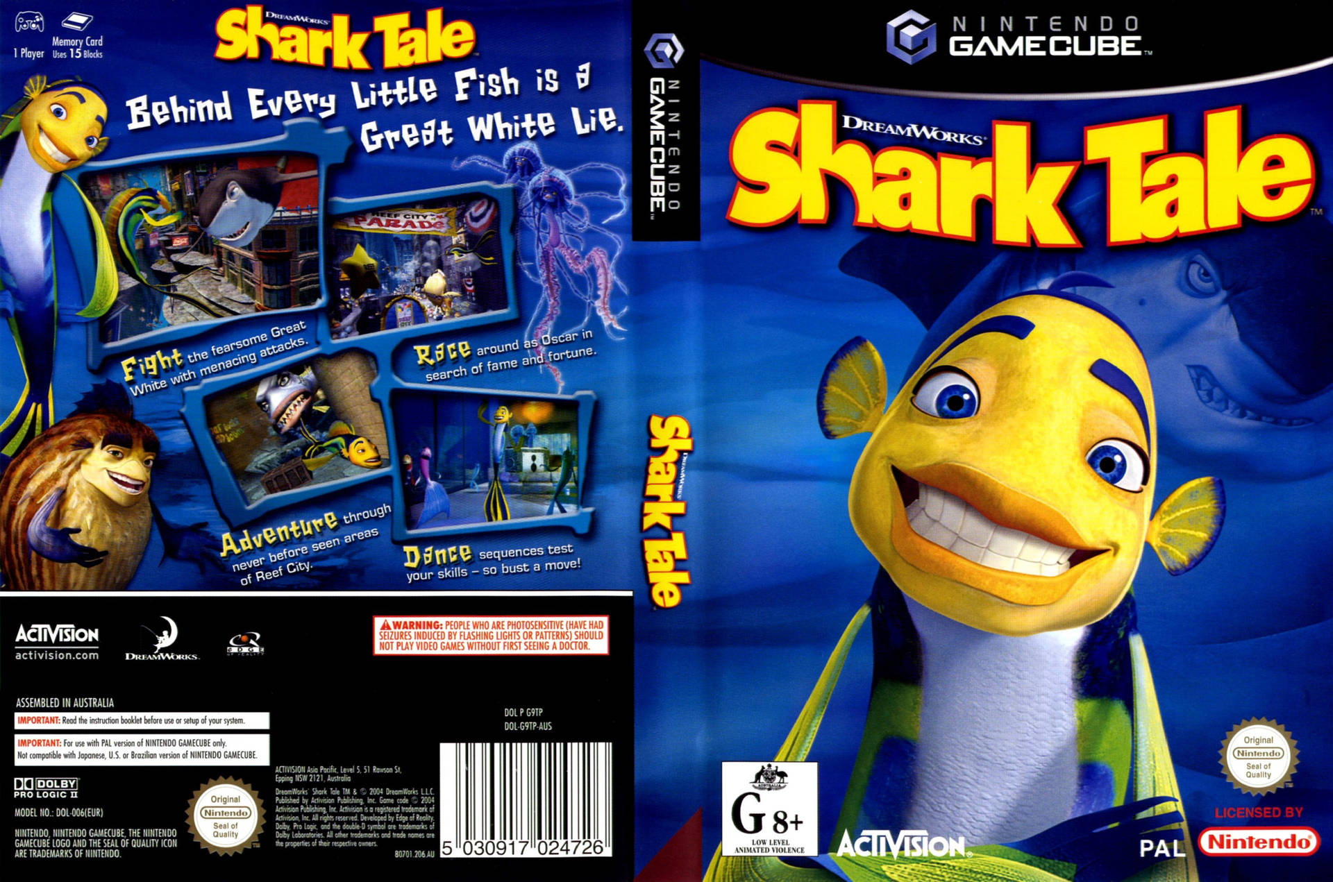 Shark Tale DVD Poster And Back Wallpaper