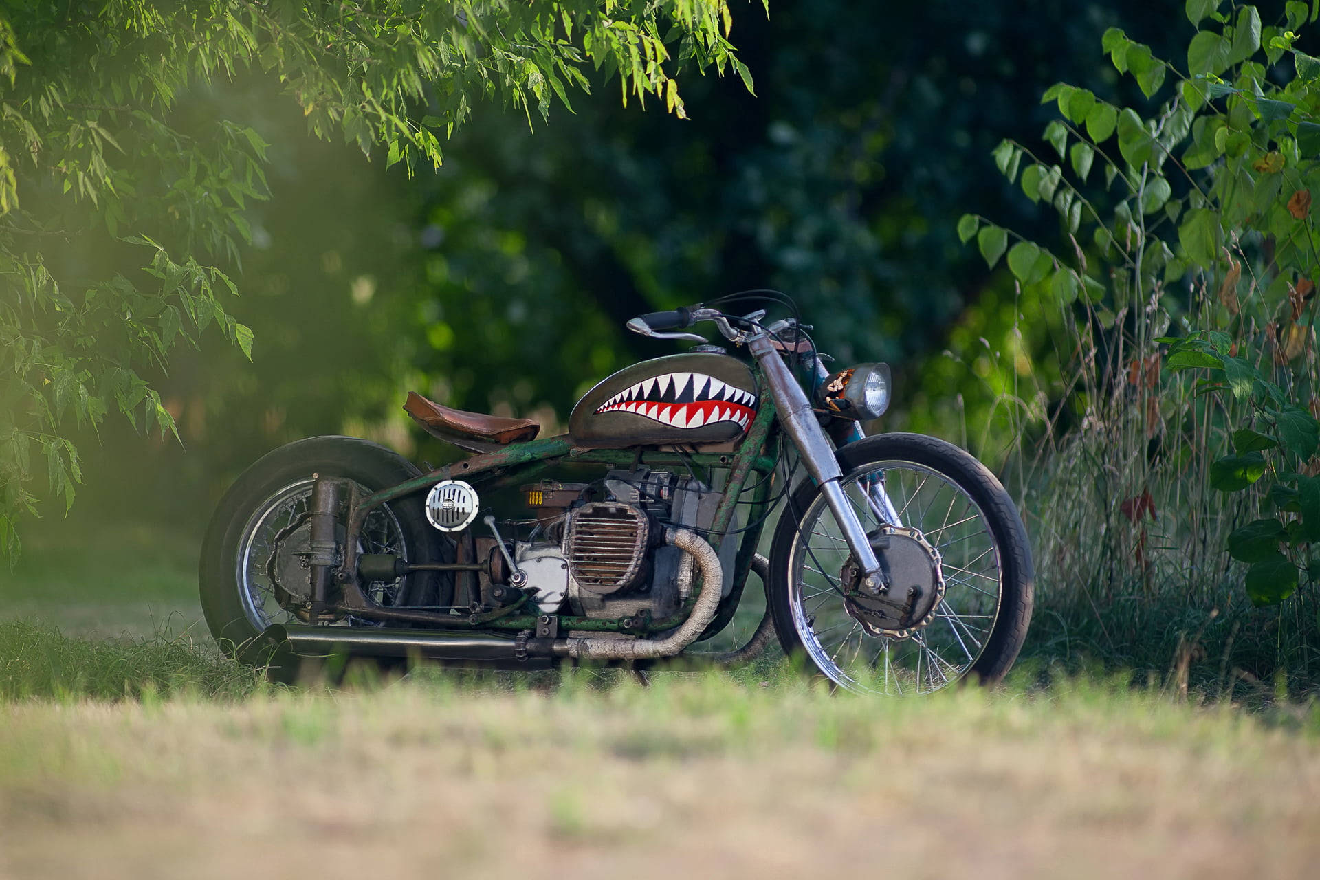 Shark Tooth Bobber Motorcykel Wallpaper