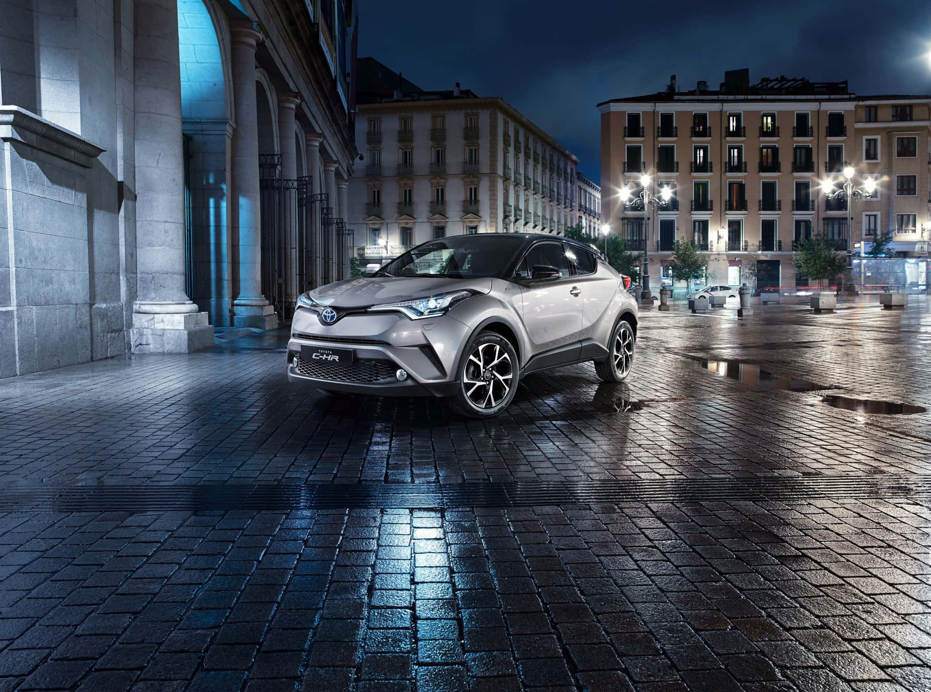 Sharp And Sleek - The Toyota C-hr In Motion Wallpaper
