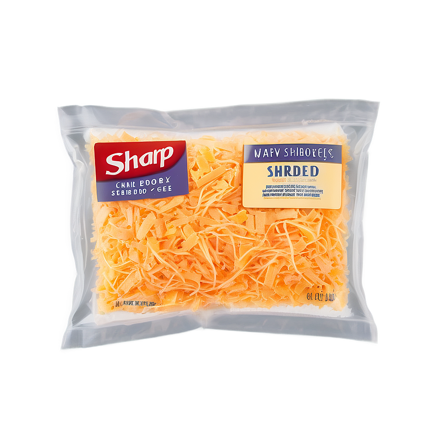 Sharp Cheddar Shredded Cheese Png Nae25 PNG