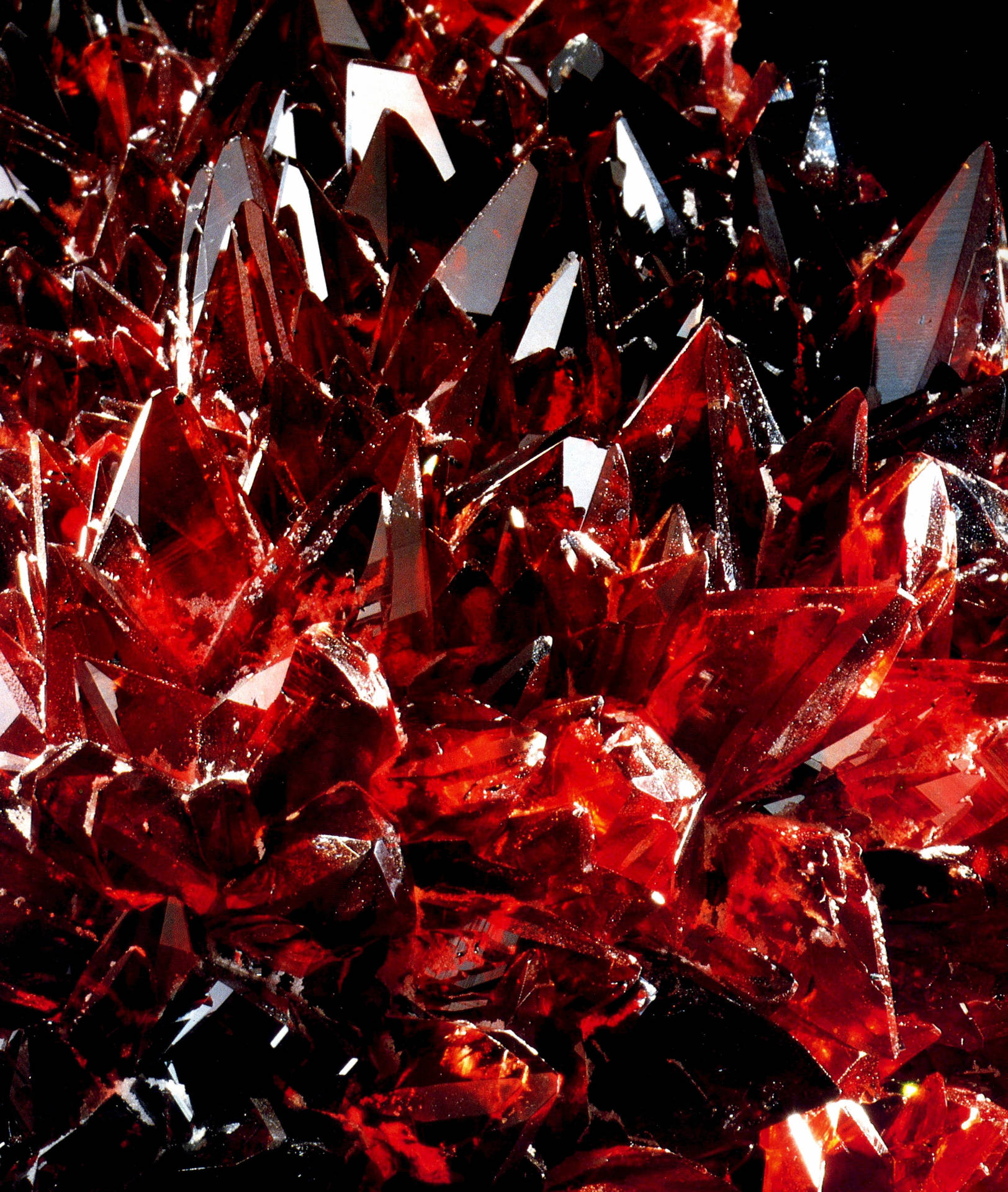 Sharp Red Crystal Stone Wallpaper