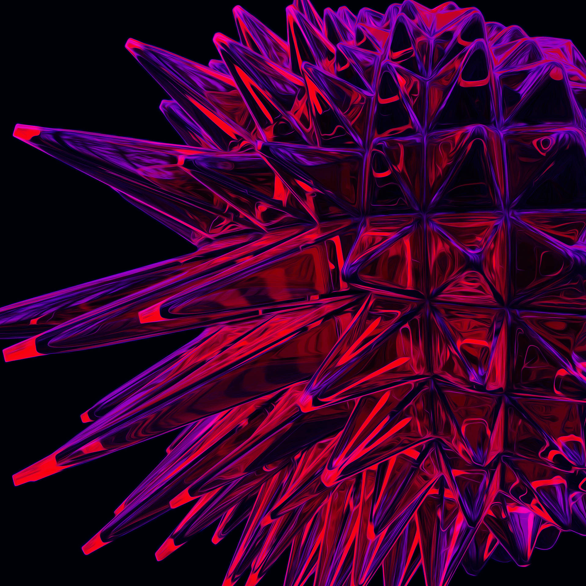 Sharp Red Purple Crystal Structure