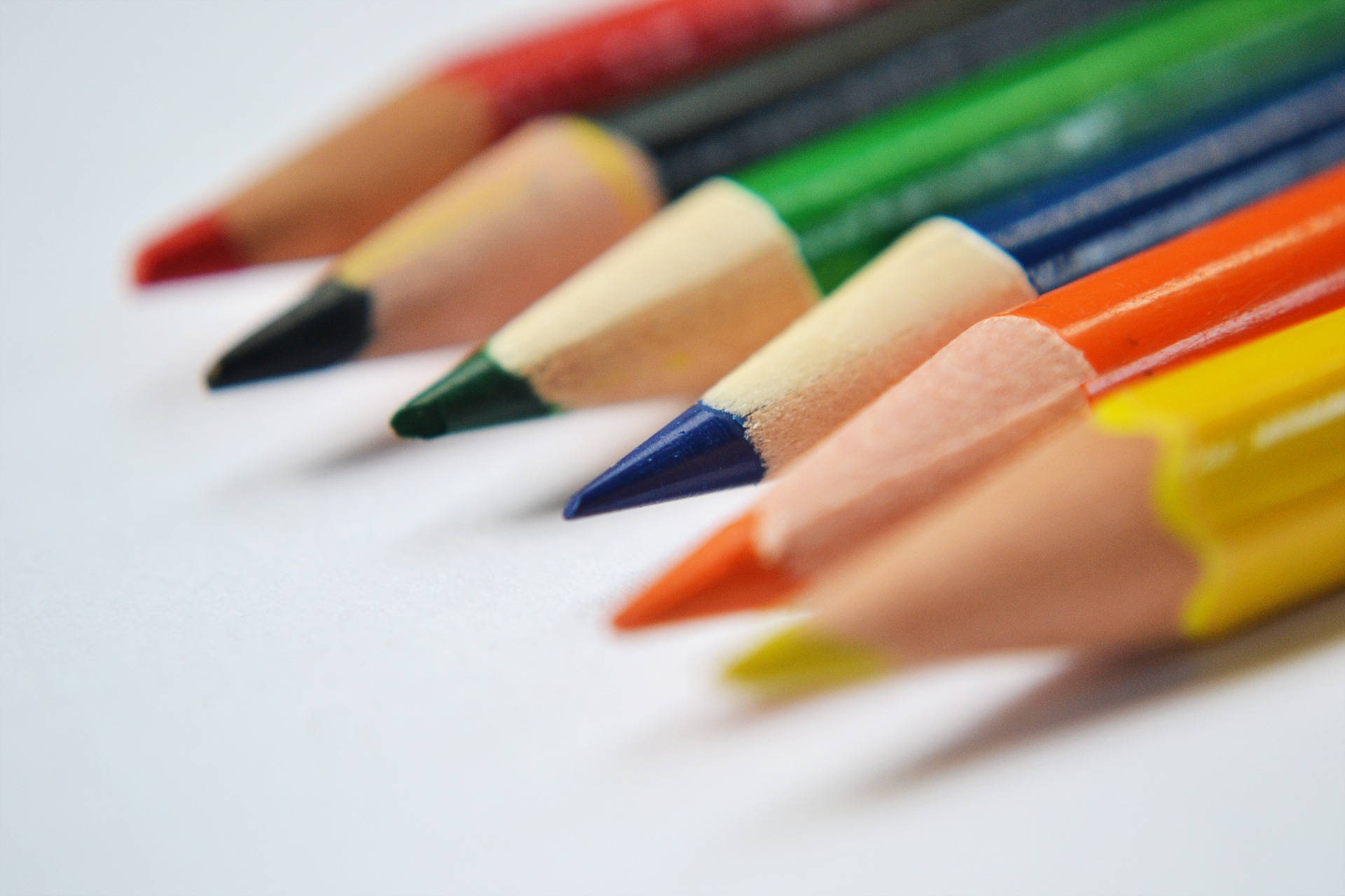 Colorful Symphony of Sharp Pencils Wallpaper