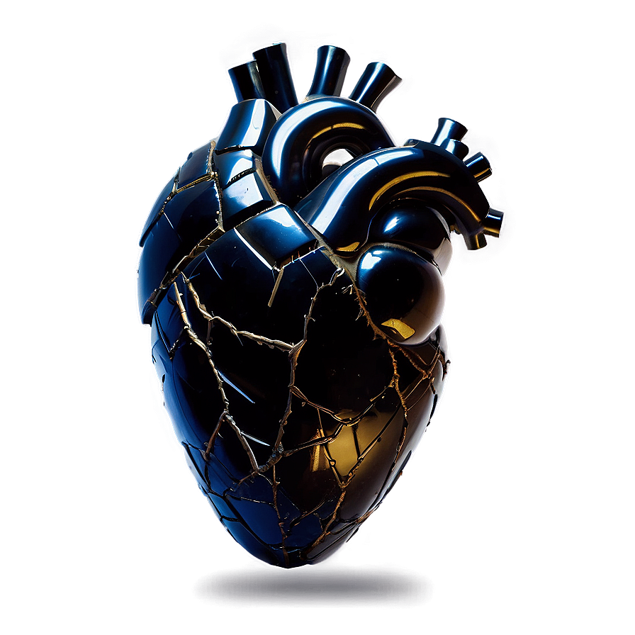 Shattered Black Heart Png 15 PNG