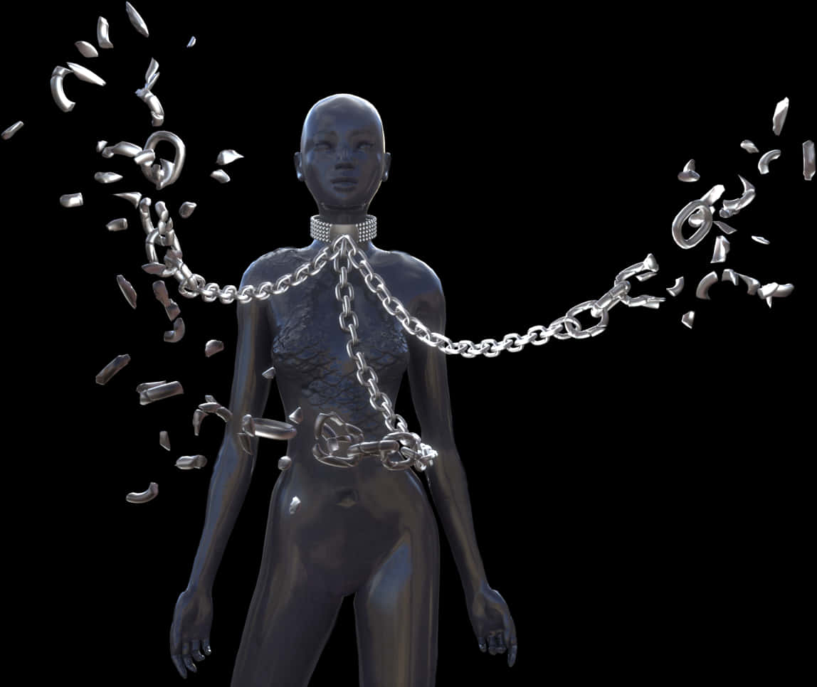 Shattered_ Chains_ Freedom_ Concept PNG