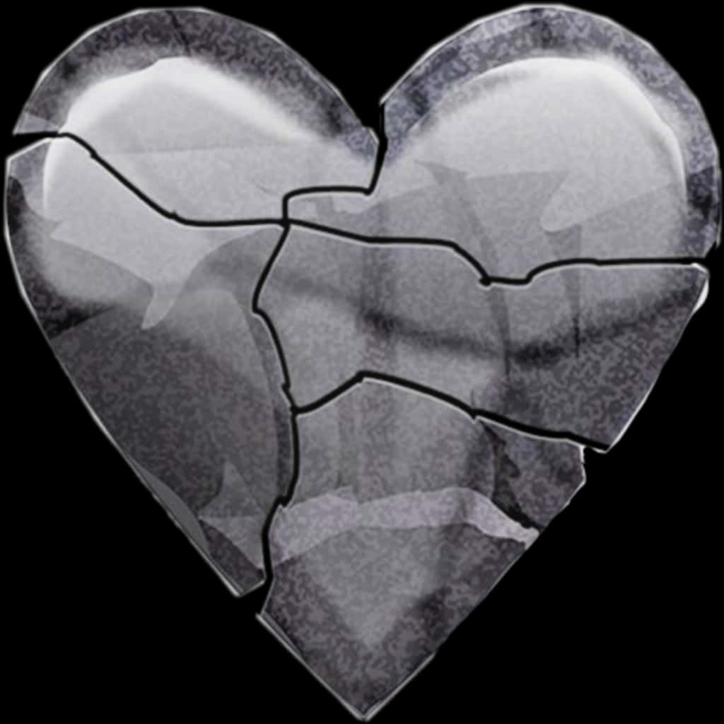 Shattered Glass Heart PNG