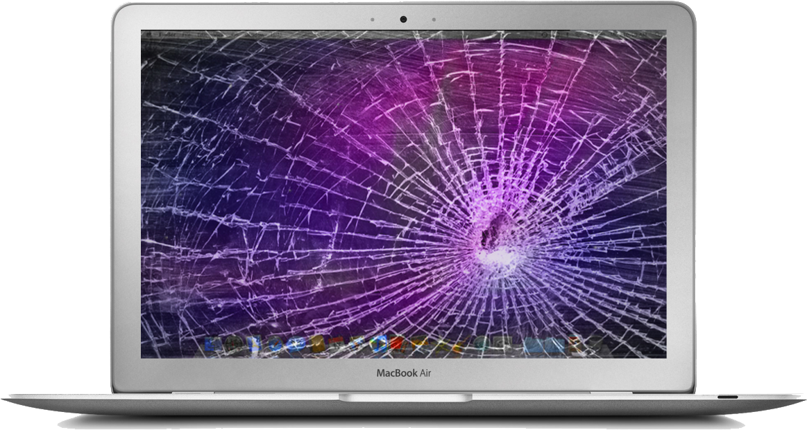 Shattered Laptop Screen PNG