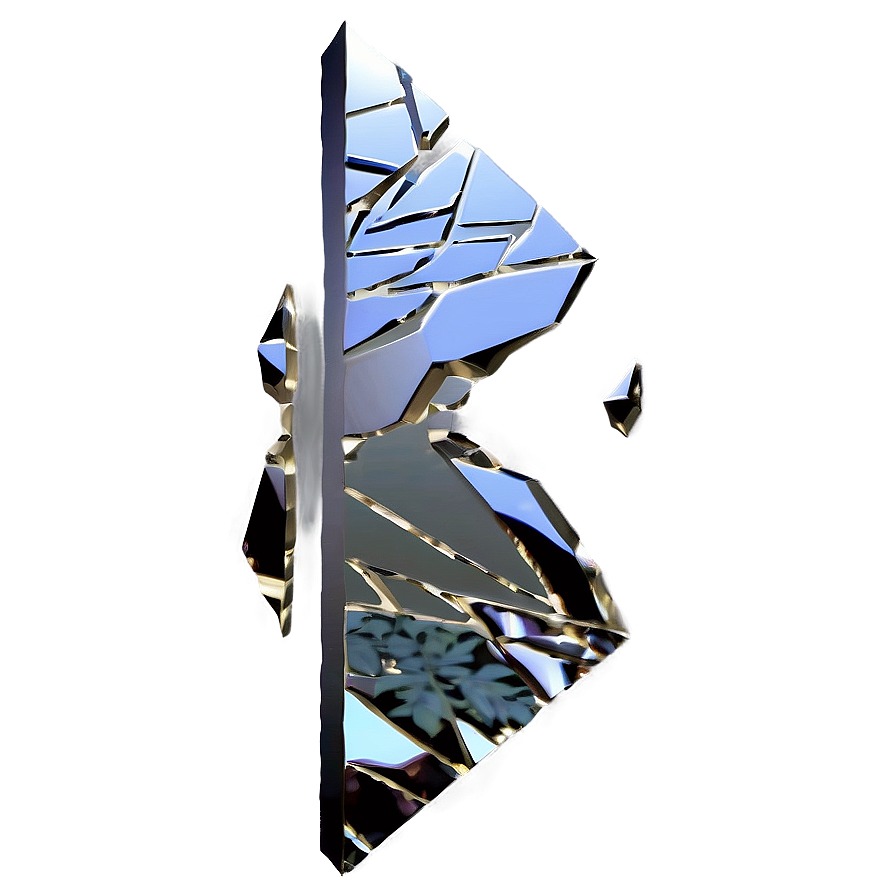 Shattered Mirror Abstract Png 06132024 PNG