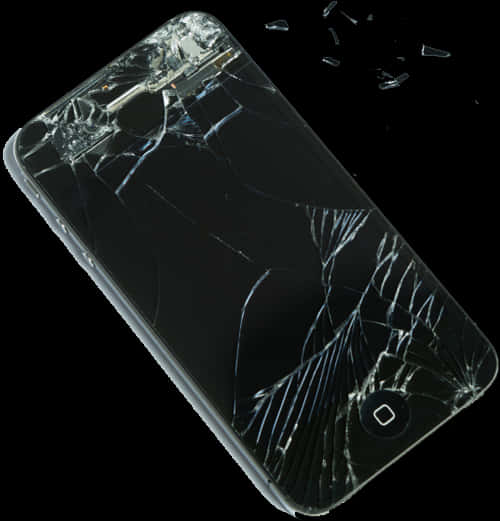 Shattered Smartphone Screen PNG
