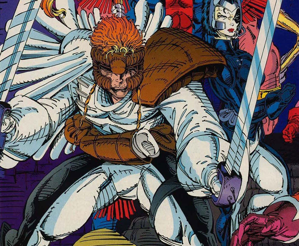 Shatterstar, the skilled warrior from Mojoworld with incredible agility and martial arts prowess Wallpaper
