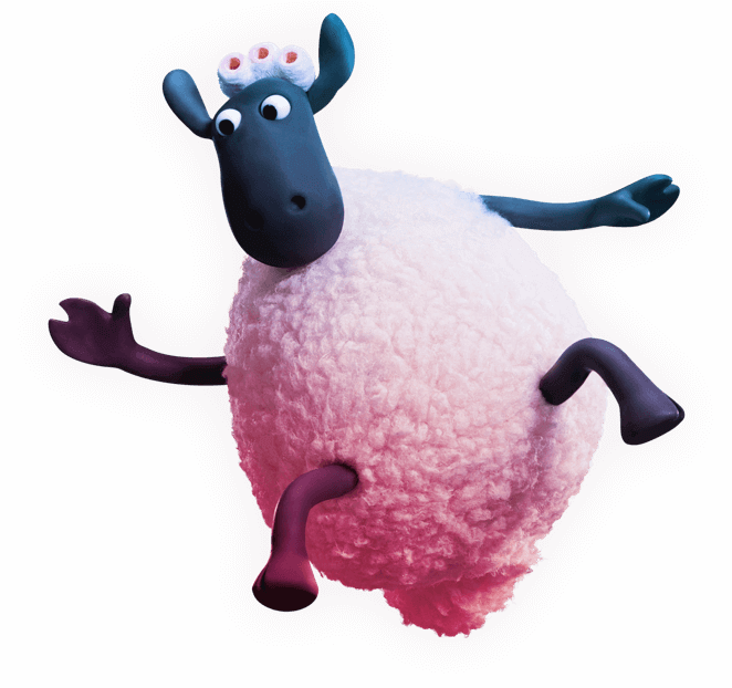 Shaunthe Sheep Animated Character PNG
