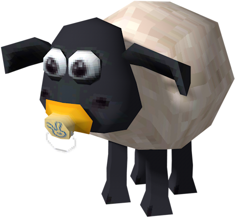 Shaunthe Sheep3 D Model PNG