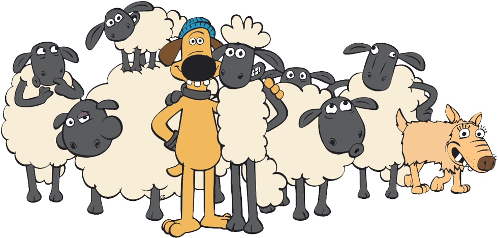 Shaunthe Sheepand Friends PNG