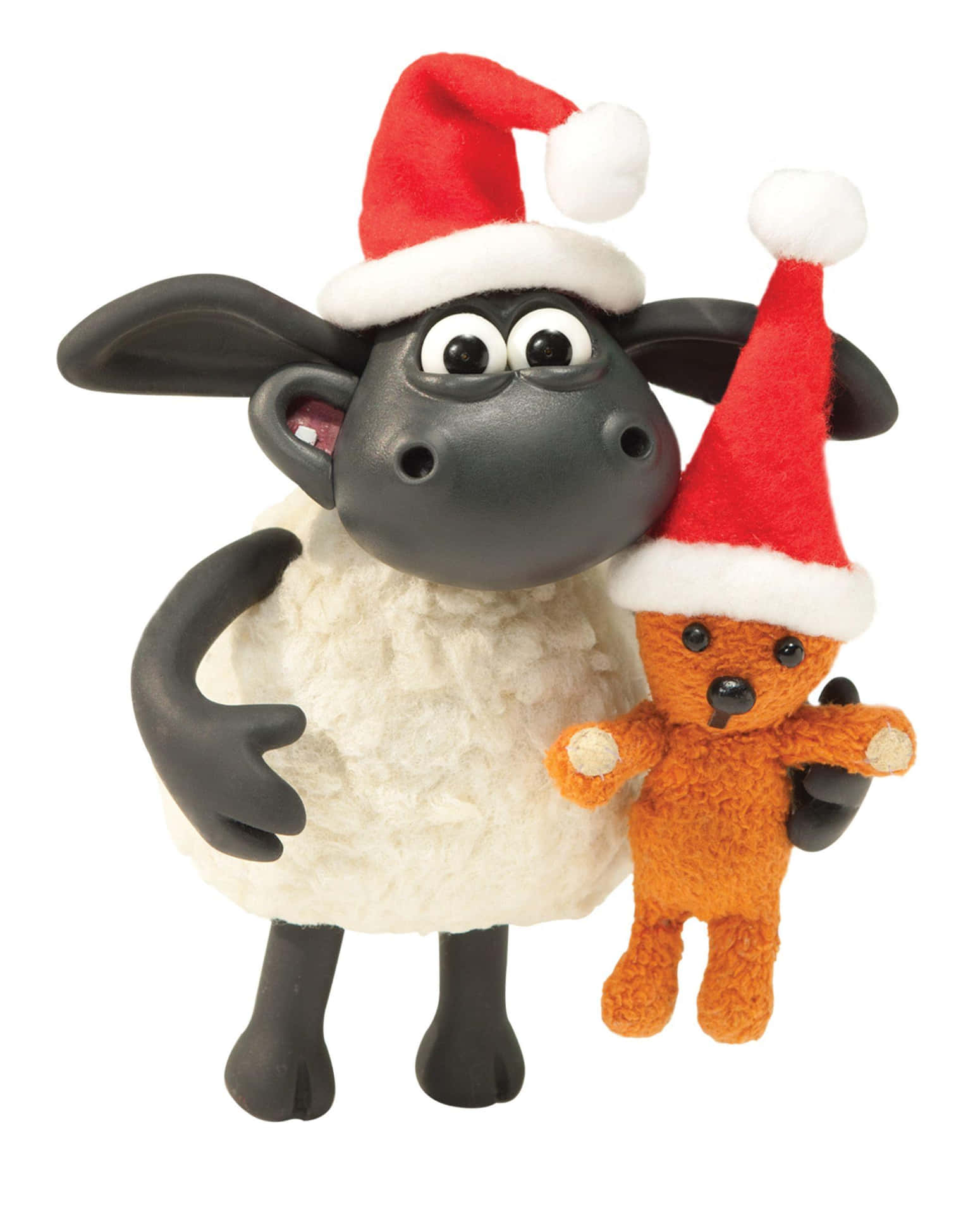 Shaunthe Sheepand Timmy Christmas Figurines Wallpaper