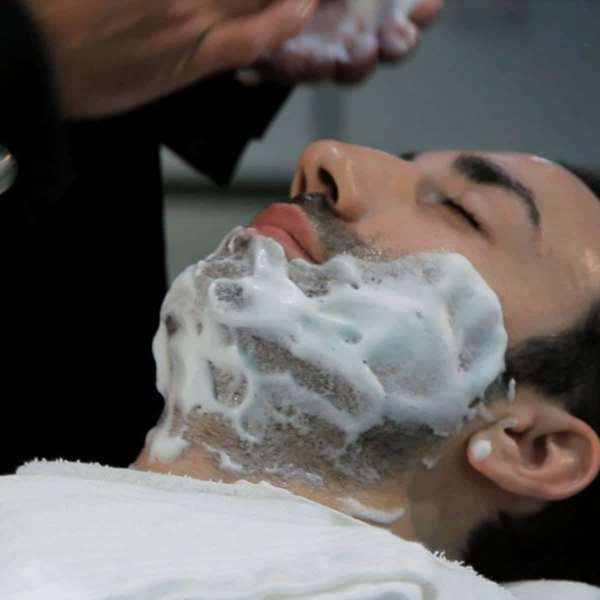 Get a Clean Shave with This Luxurious Shaving Cream Wallpaper
