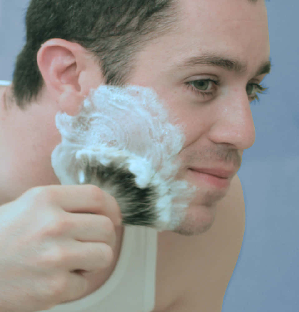 Freshly Shaved and Smooth Skin with Simple and Refreshing Shaving Cream Wallpaper