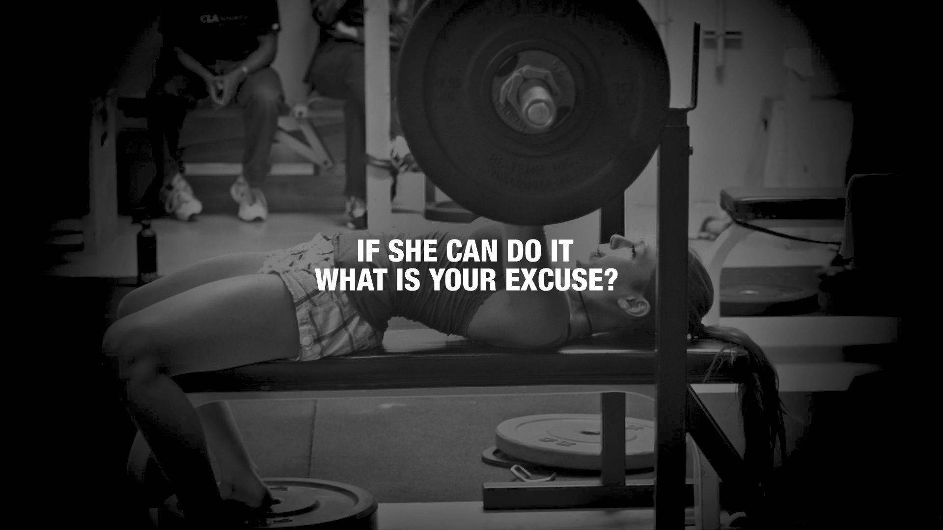 She Can Do It Fitness Motivations Background