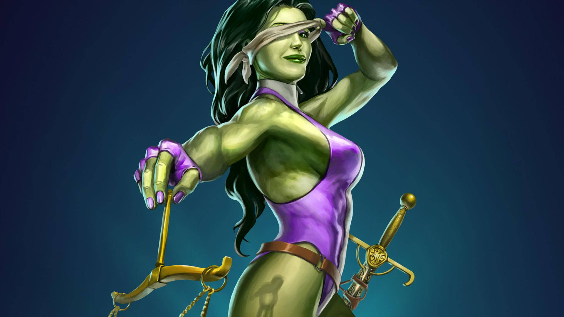 She Hulk Anime Art Wallpaper