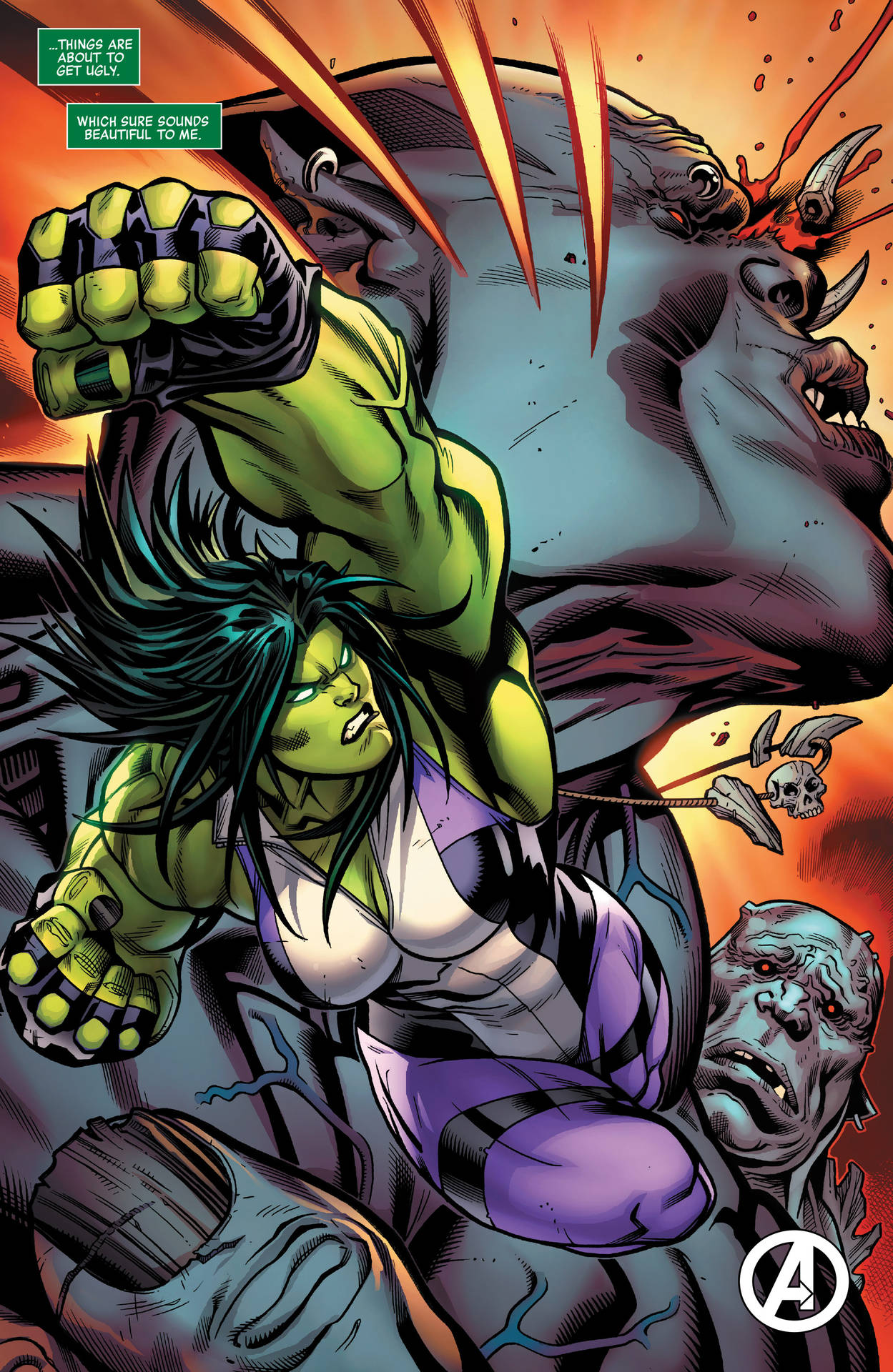She Hulk Comic Strip Wallpaper