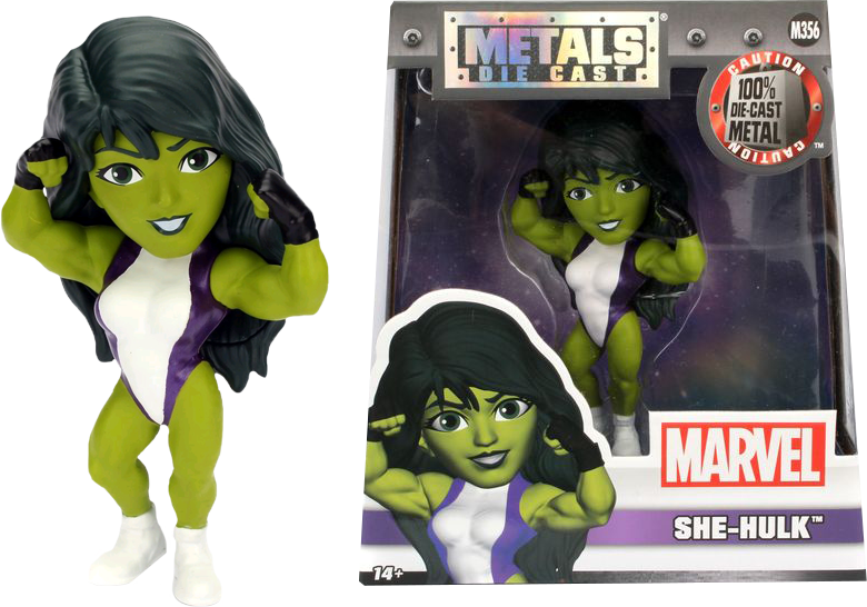 She Hulk Metals Die Cast Figure Packaging PNG