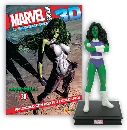 She Hulk3 D Collectible Figureand Comic PNG