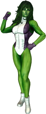 She Hulk_ Standing_ Pose PNG