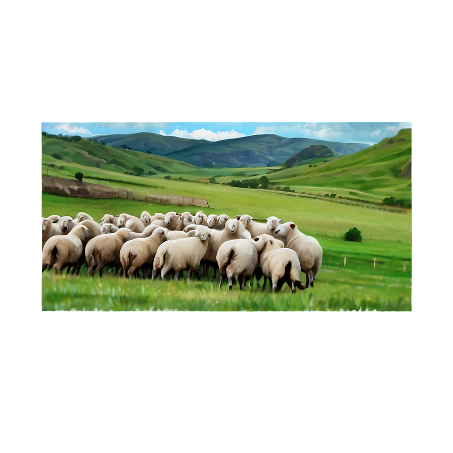 Sheep Landscape Png Xvi85 PNG