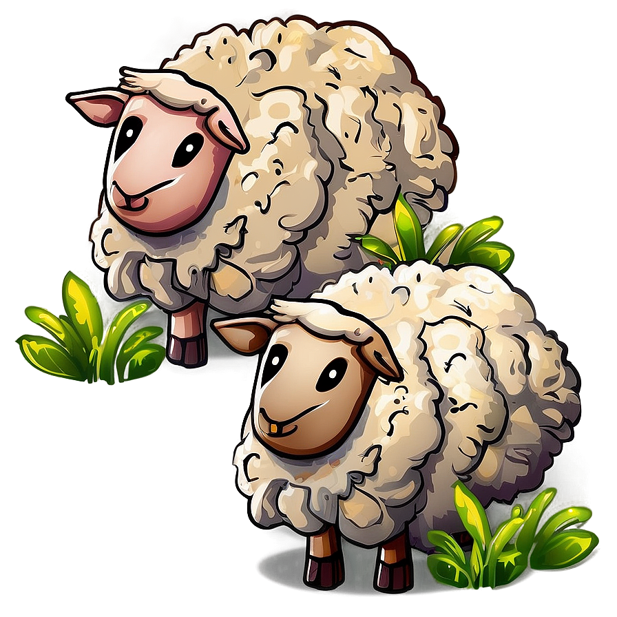 Sheep With Wool Png Wtm PNG
