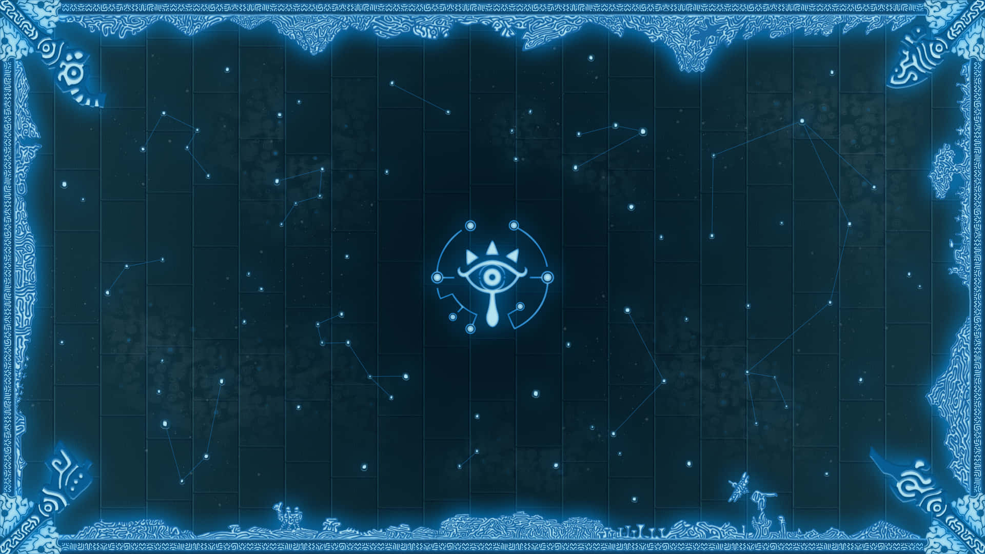En blå kort med en stjerne i midten Wallpaper