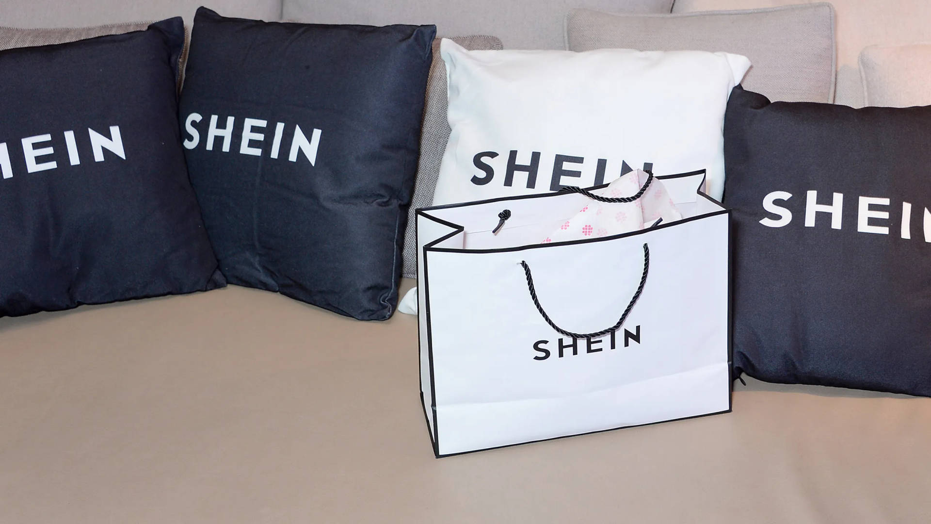 Download Piles Of Shein Plastic Bags Wallpaper