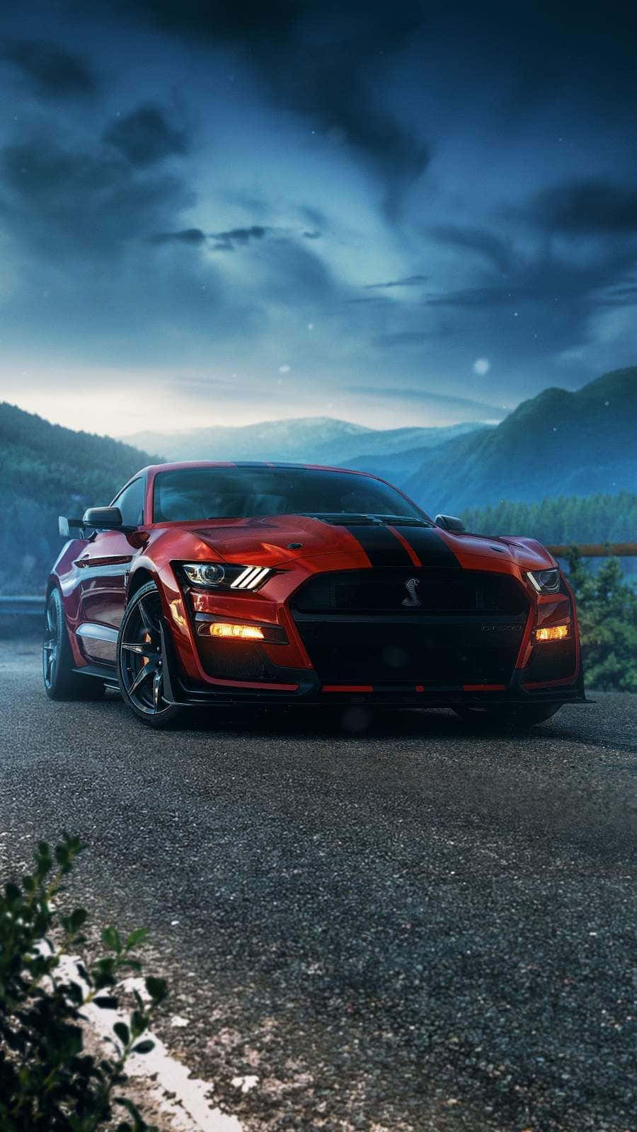 Shelby Ford Mustang On The Road Wallpaper