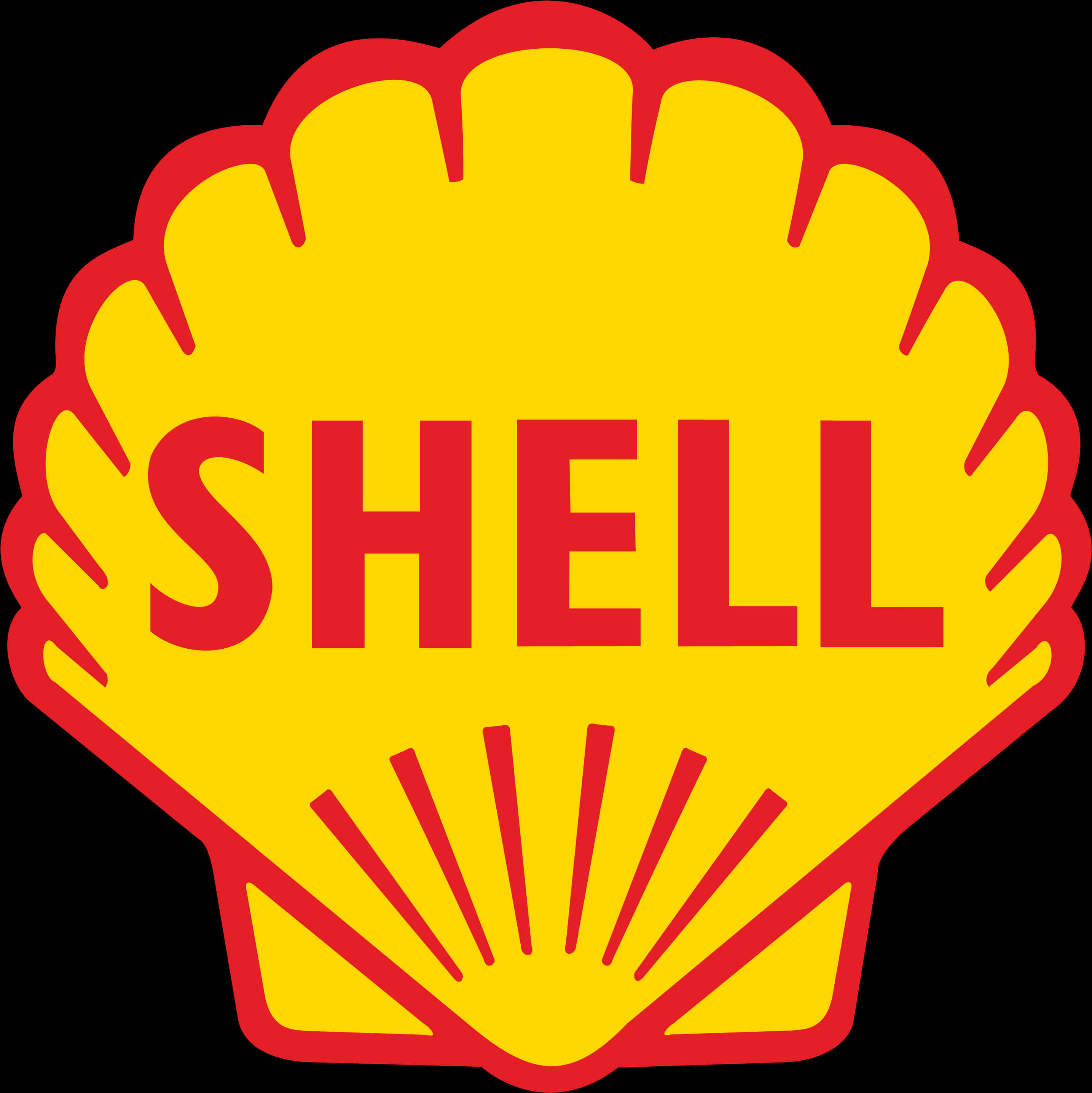 Shell Logo Red Yellow PNG