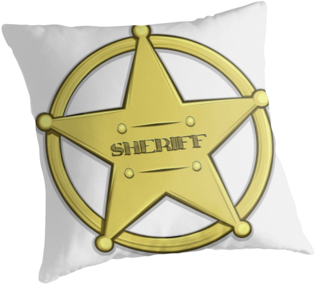 Sheriff Badge Cushion Design PNG