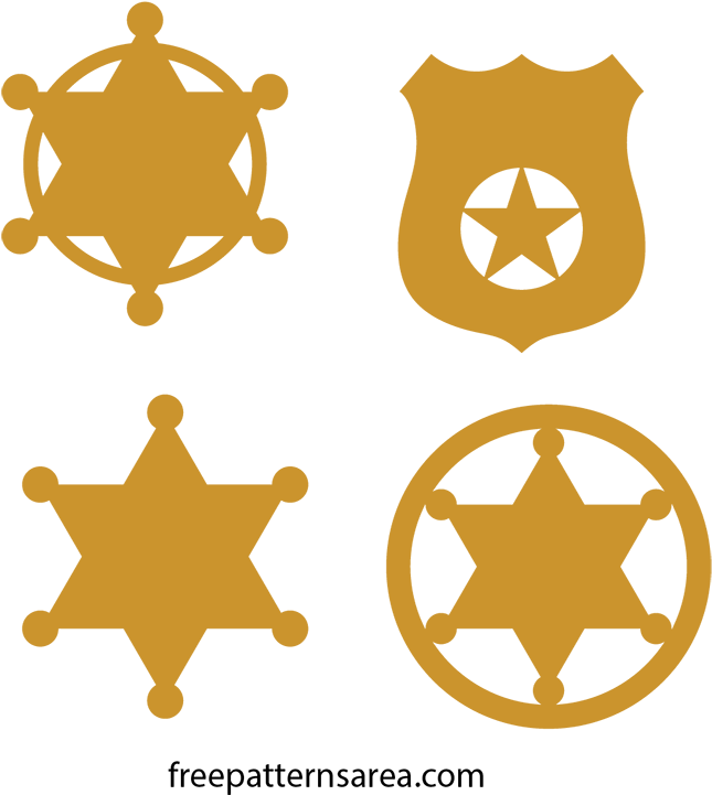 Sheriff Badges Vector Designs PNG