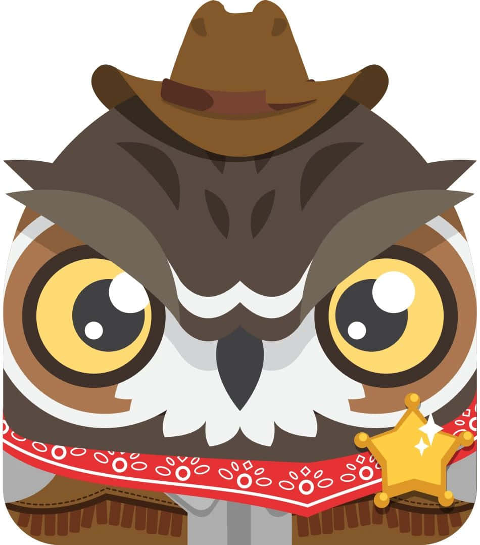 Sheriff Owl Cartoon Character Wallpaper