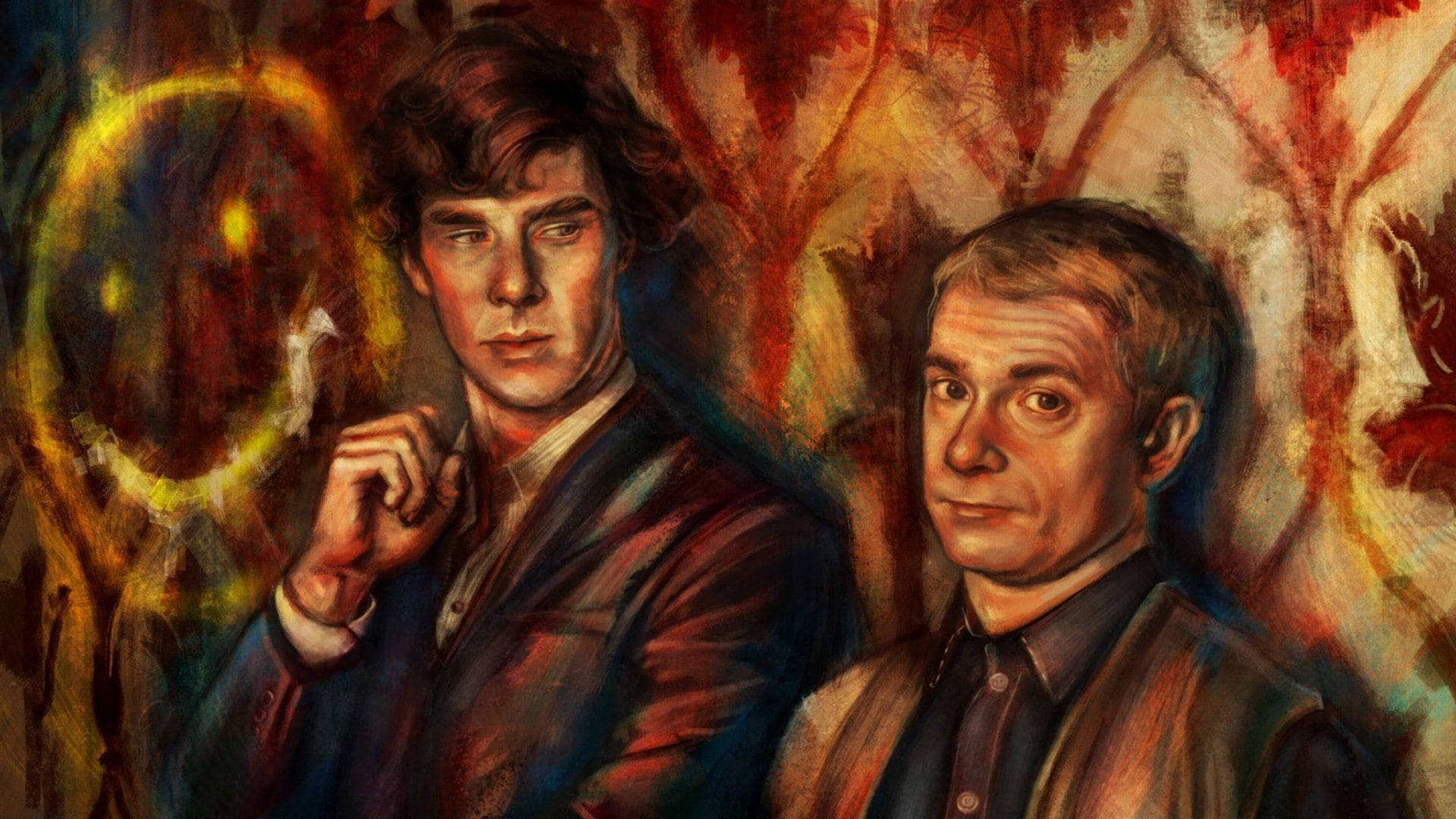 Sherlock And John Oil Painting