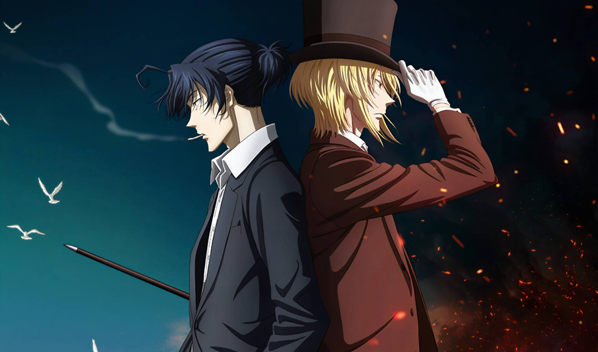 Sherlock And William In Moriarty The Patriot Anime Wallpaper